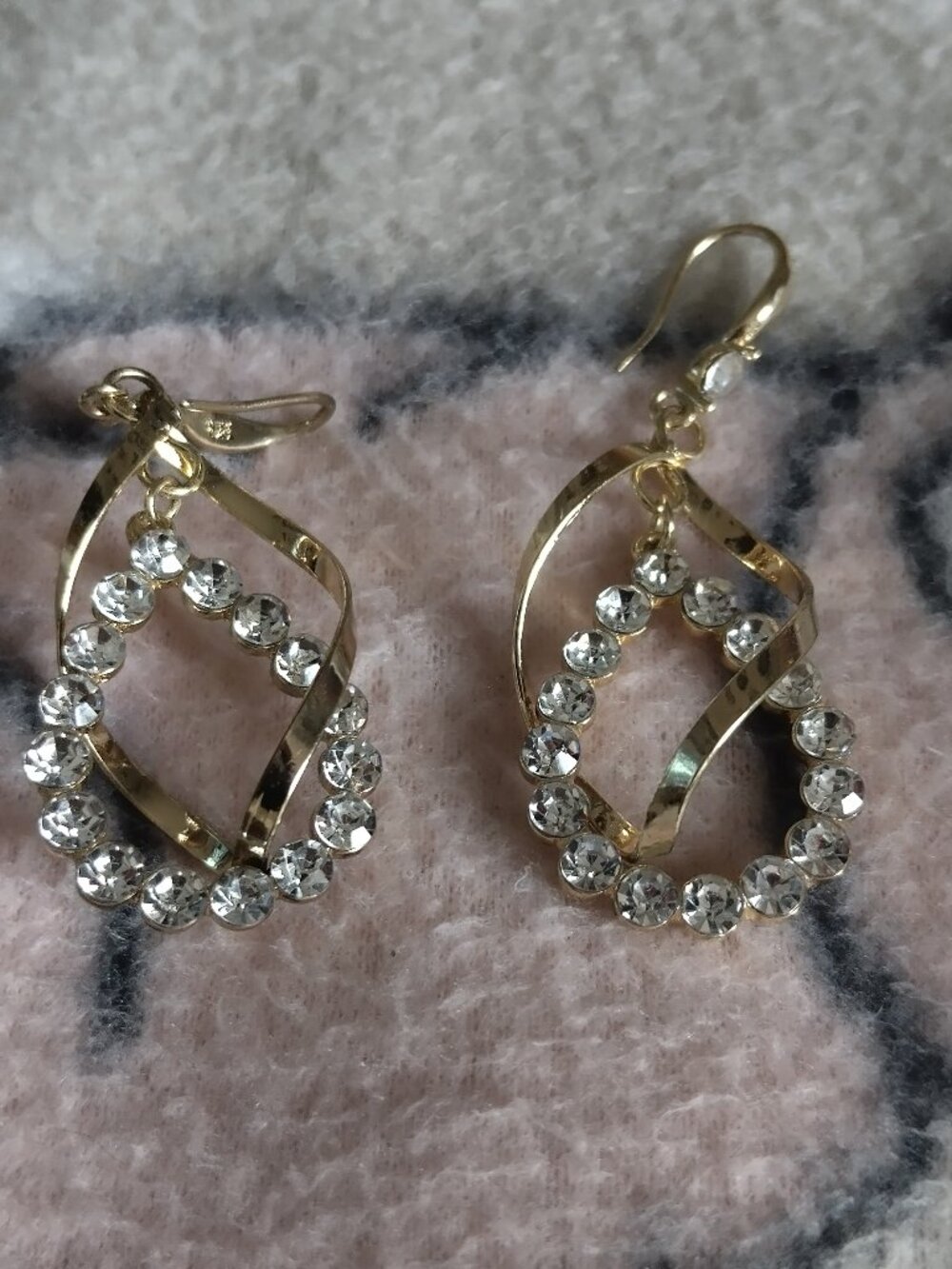 rhinestone vintage earrings